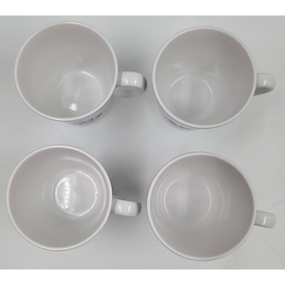 Noritake 9004 Blue Haven Floral Flat Cup Coffee Mug 1966-1979 Japan Lot of 4 - Picture 4 of 5